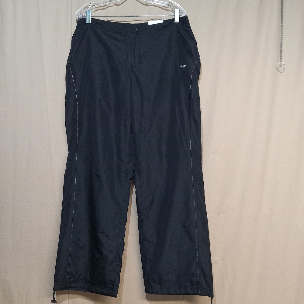 Athletic Works Women's Black Athletic Outdoor Pants Size L 12/14 Lined, Black